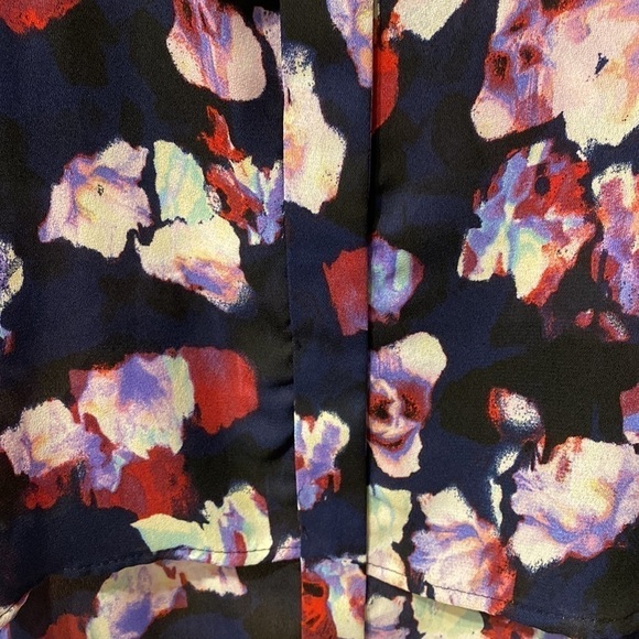 M womens NY Collection button front long sleeve layered plus size blouse 2X - Picture 2 of 5